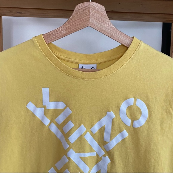 Kenzo Yellow Vanilla Sport Big X Logo Cotton T-shirt Medium - Picture 7 of 16